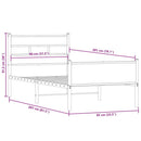 vidaXL füstös tölgy színű szerelt fa ágykeret matrac nélkül 80x200 cm