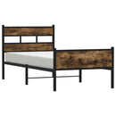 vidaXL füstös tölgy színű szerelt fa ágykeret matrac nélkül 90x190 cm