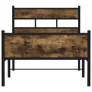 vidaXL füstös tölgy színű szerelt fa ágykeret matrac nélkül 90x190 cm