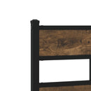 vidaXL füstös tölgy színű szerelt fa ágykeret matrac nélkül 90x190 cm