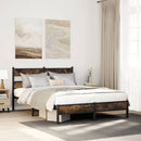 vidaXL füstös tölgy színű szerelt fa ágykeret matrac nélkül 90x190 cm