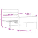 vidaXL füstös tölgy színű szerelt fa ágykeret matrac nélkül 90x200 cm