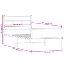 vidaXL füstös tölgy színű szerelt fa ágykeret matrac nélkül 107x200 cm