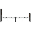 vidaXL füstös tölgy színű szerelt fa ágykeret matrac nélkül 120x190 cm
