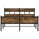 vidaXL füstös tölgy színű szerelt fa ágykeret matrac nélkül 137x190 cm