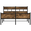 vidaXL füstös tölgy színű szerelt fa ágykeret matrac nélkül 140x190 cm