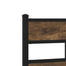 vidaXL füstös tölgy színű szerelt fa ágykeret matrac nélkül 140x190 cm