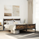 vidaXL füstös tölgy színű szerelt fa ágykeret matrac nélkül 140x190 cm
