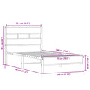vidaXL sonoma tölgy színű szerelt fa ágykeret matrac nélkül 75x190 cm