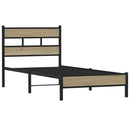 vidaXL sonoma tölgy színű szerelt fa ágykeret matrac nélkül 90x190 cm