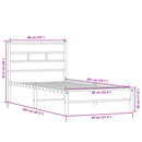 vidaXL sonoma tölgy színű szerelt fa ágykeret matrac nélkül 90x200 cm