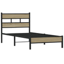 vidaXL sonoma tölgy színű szerelt fa ágykeret matrac nélkül 100x190 cm