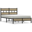 vidaXL sonoma tölgy színű szerelt fa ágykeret matrac nélkül 120x200 cm