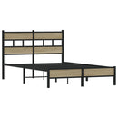 vidaXL sonoma tölgy színű szerelt fa ágykeret matrac nélkül 120x200 cm