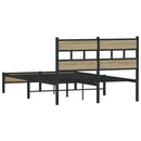 vidaXL sonoma tölgy színű szerelt fa ágykeret matrac nélkül 120x200 cm