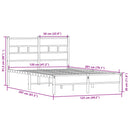 vidaXL sonoma tölgy színű szerelt fa ágykeret matrac nélkül 120x200 cm