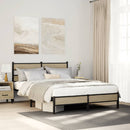 vidaXL sonoma tölgy színű szerelt fa ágykeret matrac nélkül 137x190 cm
