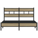 vidaXL sonoma tölgy színű szerelt fa ágykeret matrac nélkül 140x190 cm