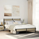 vidaXL sonoma tölgy színű szerelt fa ágykeret matrac nélkül 140x190 cm