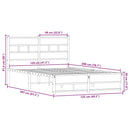 vidaXL sonoma tölgy színű fém ágykeret matrac nélkül 120 x 200 cm