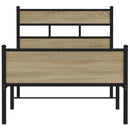 vidaXL sonoma tölgy színű szerelt fa ágykeret matrac nélkül 75x190 cm