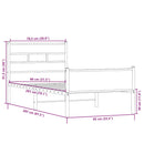 vidaXL sonoma tölgy színű szerelt fa ágykeret matrac nélkül 80x200 cm