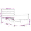 vidaXL sonoma tölgy színű szerelt fa ágykeret matrac nélkül 100x200 cm