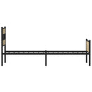 vidaXL sonoma tölgy színű szerelt fa ágykeret matrac nélkül 107x200 cm