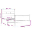 vidaXL sonoma tölgy színű szerelt fa ágykeret matrac nélkül 107x200 cm