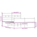 vidaXL sonoma tölgy színű szerelt fa ágykeret matrac nélkül 137x190 cm
