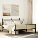 vidaXL sonoma tölgy színű szerelt fa ágykeret matrac nélkül 137x190 cm