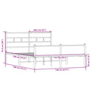 vidaXL sonoma tölgy színű szerelt fa ágykeret matrac nélkül 140x190 cm