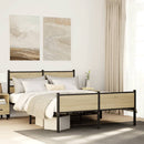 vidaXL sonoma tölgy színű szerelt fa ágykeret matrac nélkül 140x190 cm