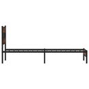 vidaXL barna tölgy színű szerelt fa ágykeret matrac nélkül 75x190 cm