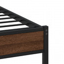 vidaXL barna tölgy színű szerelt fa ágykeret matrac nélkül 75x190 cm