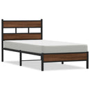 vidaXL barna tölgy színű szerelt fa ágykeret matrac nélkül 90x190 cm