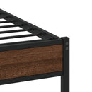 vidaXL barna tölgy színű szerelt fa ágykeret matrac nélkül 90x200 cm