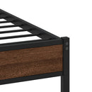 vidaXL barna tölgy színű szerelt fa ágykeret matrac nélkül 90x190 cm