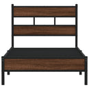 vidaXL barna tölgy színű szerelt fa ágykeret matrac nélkül 100x200 cm