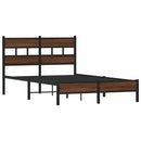 vidaXL barna tölgy színű szerelt fa ágykeret matrac nélkül 120x200 cm