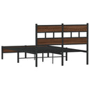vidaXL barna tölgy színű szerelt fa ágykeret matrac nélkül 120x200 cm