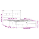 vidaXL barna tölgy színű szerelt fa ágykeret matrac nélkül 120x200 cm
