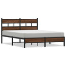 vidaXL barna tölgy színű szerelt fa ágykeret matrac nélkül 150x200 cm