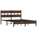 vidaXL barna tölgy színű szerelt fa ágykeret matrac nélkül 150x200 cm