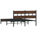 vidaXL barna tölgy színű szerelt fa ágykeret matrac nélkül 150x200 cm