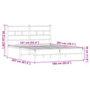 vidaXL barna tölgy színű szerelt fa ágykeret matrac nélkül 160x200 cm