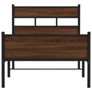 vidaXL barna tölgy színű szerelt fa ágykeret matrac nélkül 90x200 cm