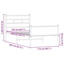 vidaXL barna tölgy színű szerelt fa ágykeret matrac nélkül 107x200 cm