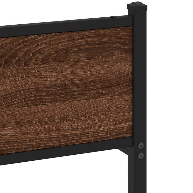 vidaXL barna tölgy színű szerelt fa ágykeret matrac nélkül 120x190 cm