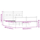 vidaXL barna tölgy színű szerelt fa ágykeret matrac nélkül 140x200 cm